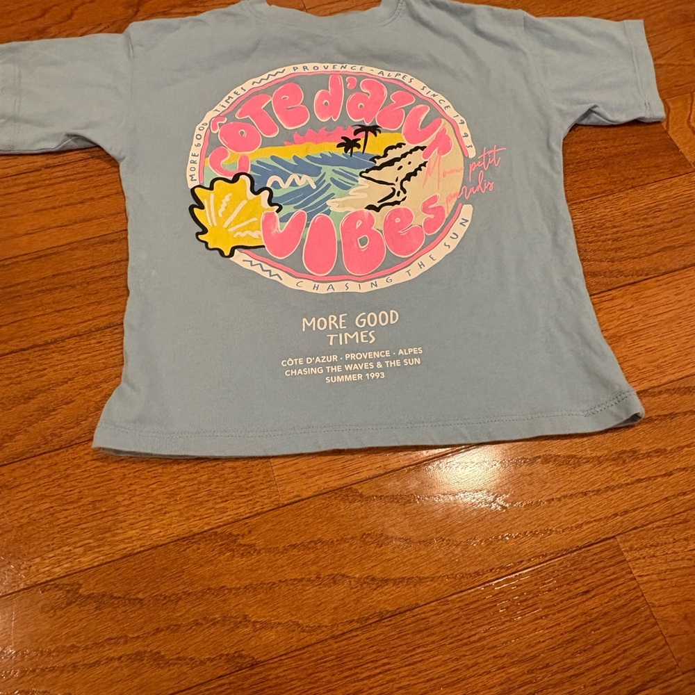 Zara Kids Côte d'Azur Vibes Blue T-Shirt